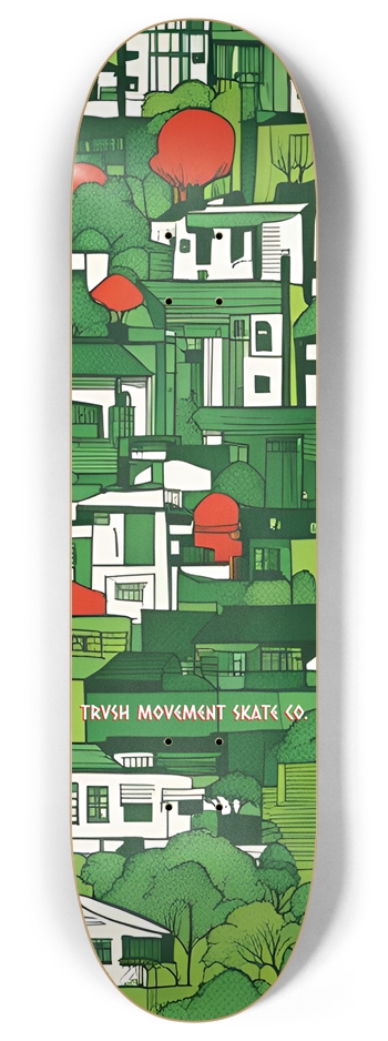 NVME Green 8 Inch Skateboard Deck