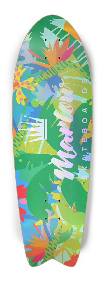 Tropical Fishtail Surf Skate Fish Tail