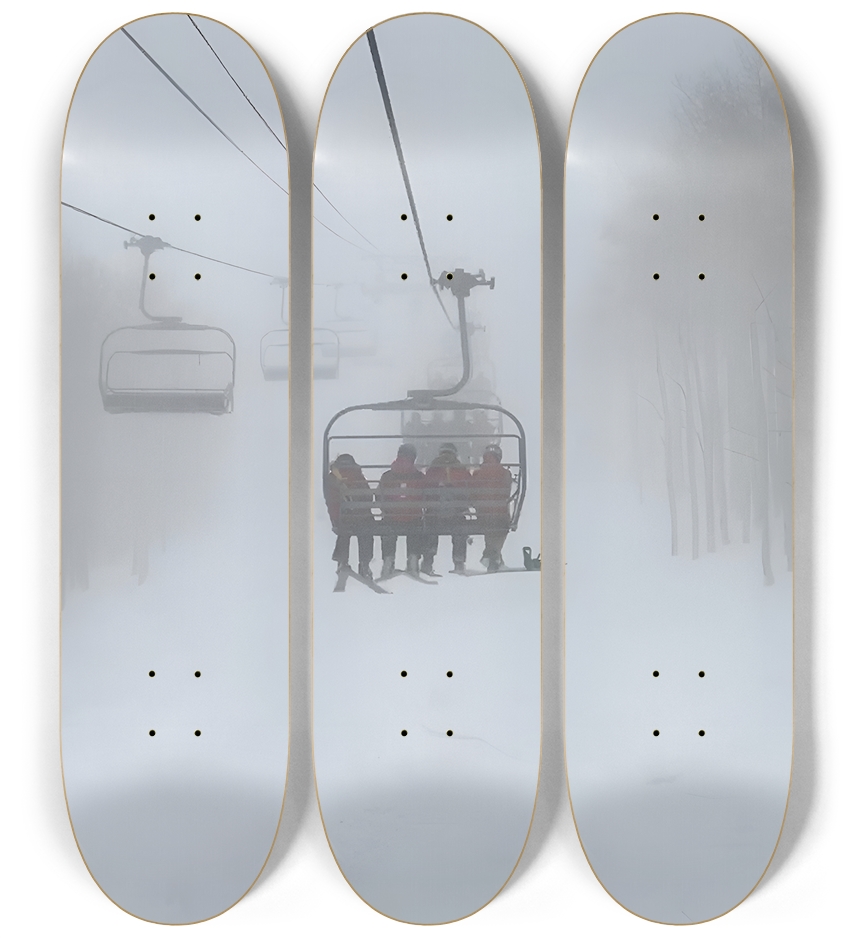 Snowscape Skateboard Series 3 Deck Wall Series