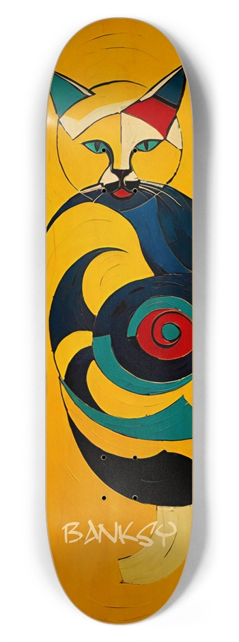 Banksy Deck Graffiti Cat 01 7-3/4 Skateboard Deck