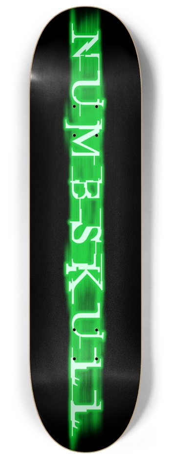 GREEN GLOW- NUMBSKULL 8-1/4 Skateboard Deck