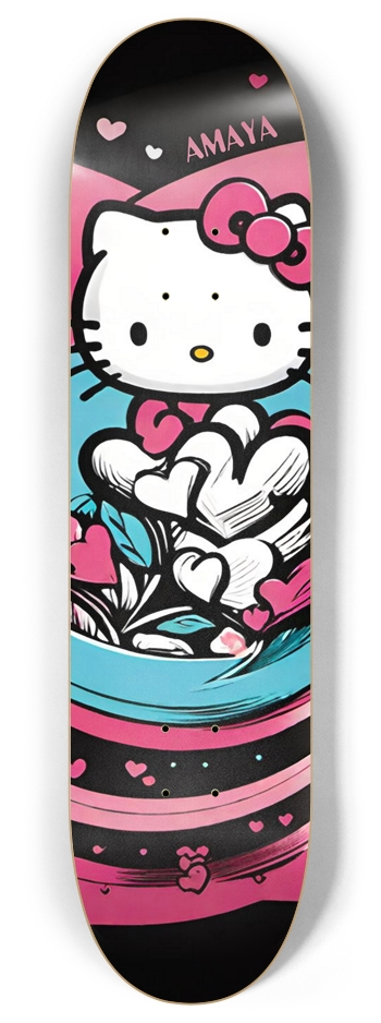 AMAYA GIRL Kitty 01 8 Inch Skateboard Deck