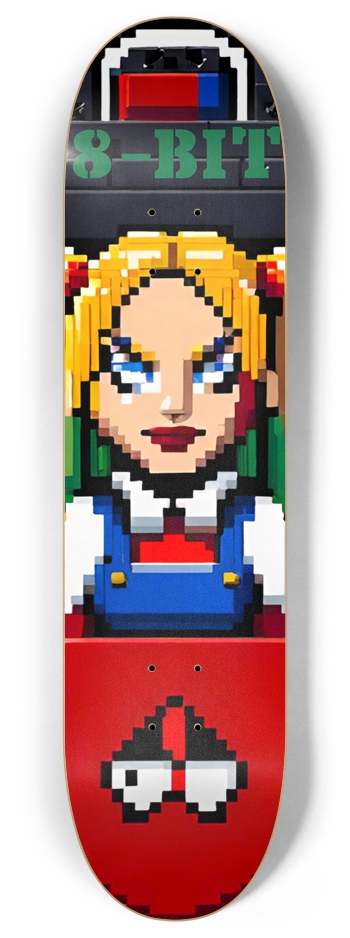 8-Bit Arcade Harley Quinn 01 8 Inch Skateboard Deck
