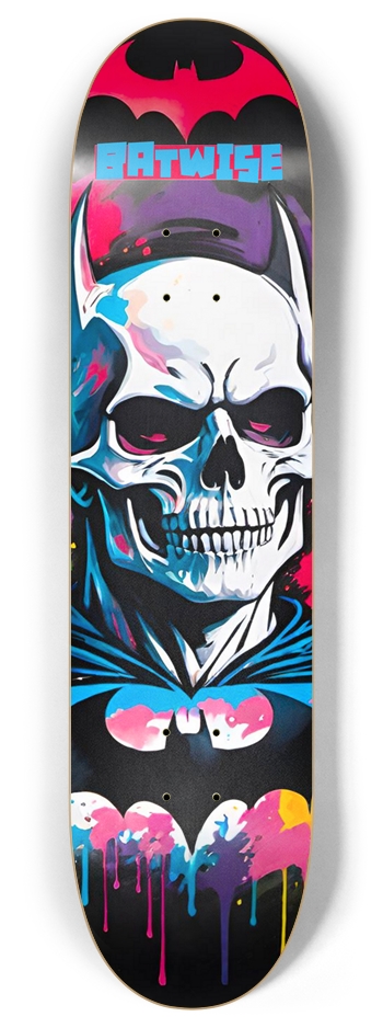 BATWISE BAMBOO BAT SKULL 01 8 Inch Skateboard Deck