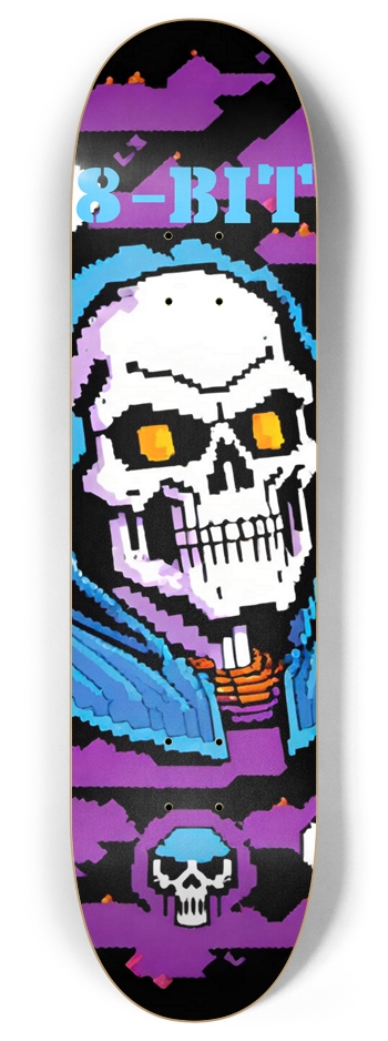 8-Bit Skeletor Arcade Style 01 8 Inch Skateboard Deck