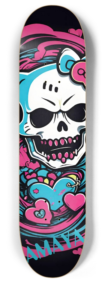 AMAYA Girl Kitty 02 8 Inch Skateboard Deck