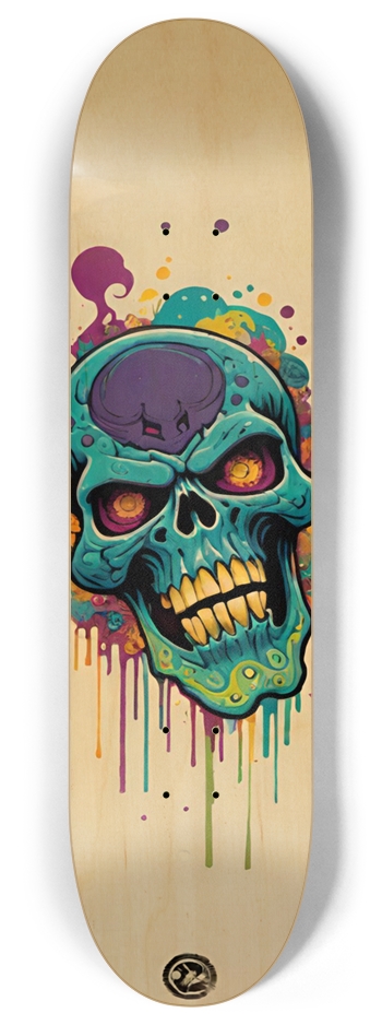 Deadman Skull 03 Graffiti Deck 8 Inch Skateboard Deck