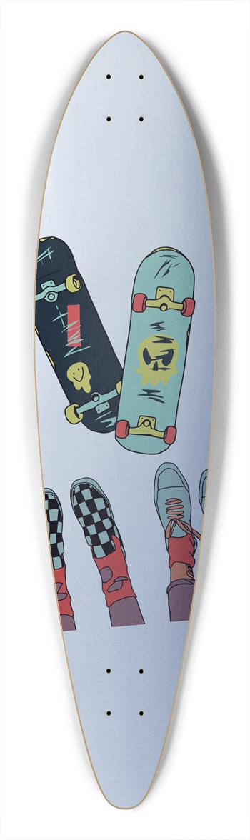 Punk Pals Custom Longboard Pintail Longboard