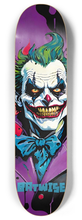 BATWISE BAMBOO Dark Clown Prince 8 Inch Skateboard Deck