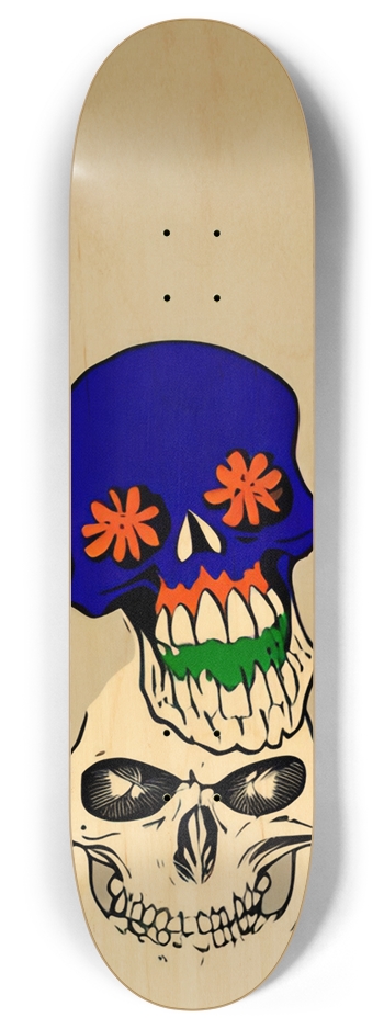 Deadman Skull 04 Painted Deck 8 Inch Skateboard Deck