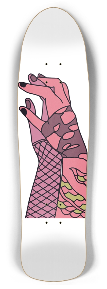 Punk Love Custom Retro Rocket Skateboard