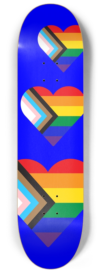 LGBTQ+ Heart Custom 8-1/4 in Skateboard