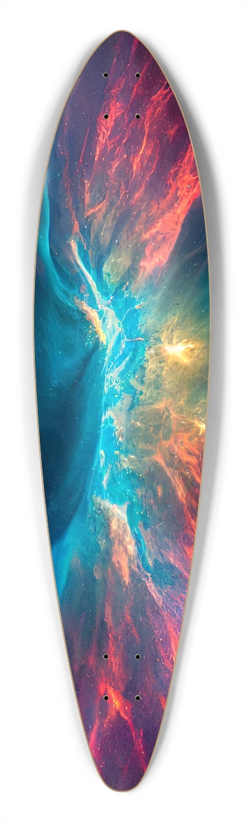 Cosmic Energy Storm Custom Pintail Longboard Pintail Longboard