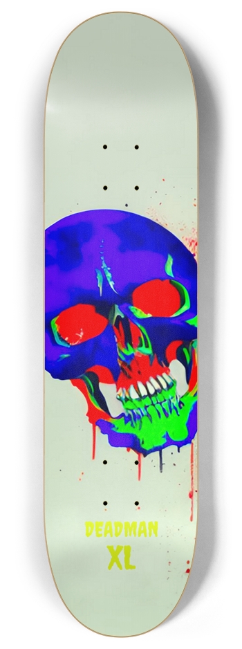 Deadman Neo Skull 01 Glow Deck 8 Inch Skateboard Deck