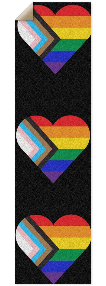 LBTGQ+ Heart Custom Griptape 9 x 33 Inch Griptape