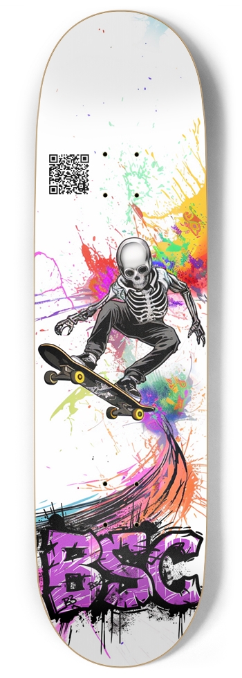 Classic skeleton graffiti 9 Inch Skateboard