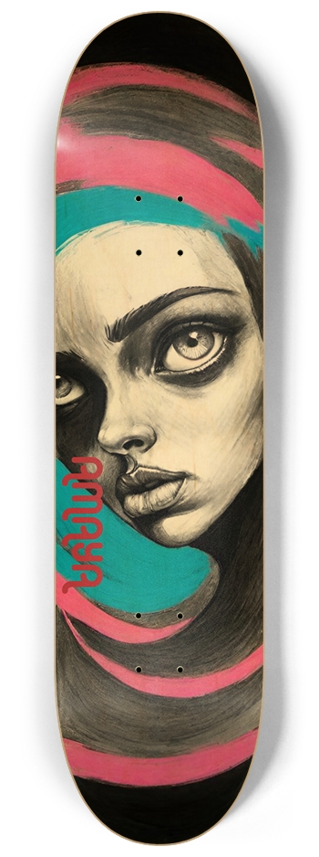 AMAYA Dopehead 01 Natural Sketch Deck 8-1/4 Skateboard Deck