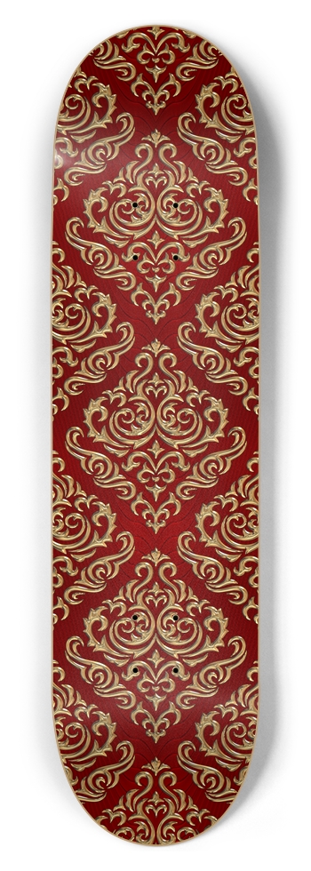 Gold Damask 8-1/2 Skateboard Deck