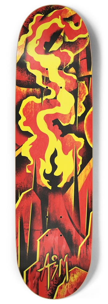 Fire 9 Inch Skateboard