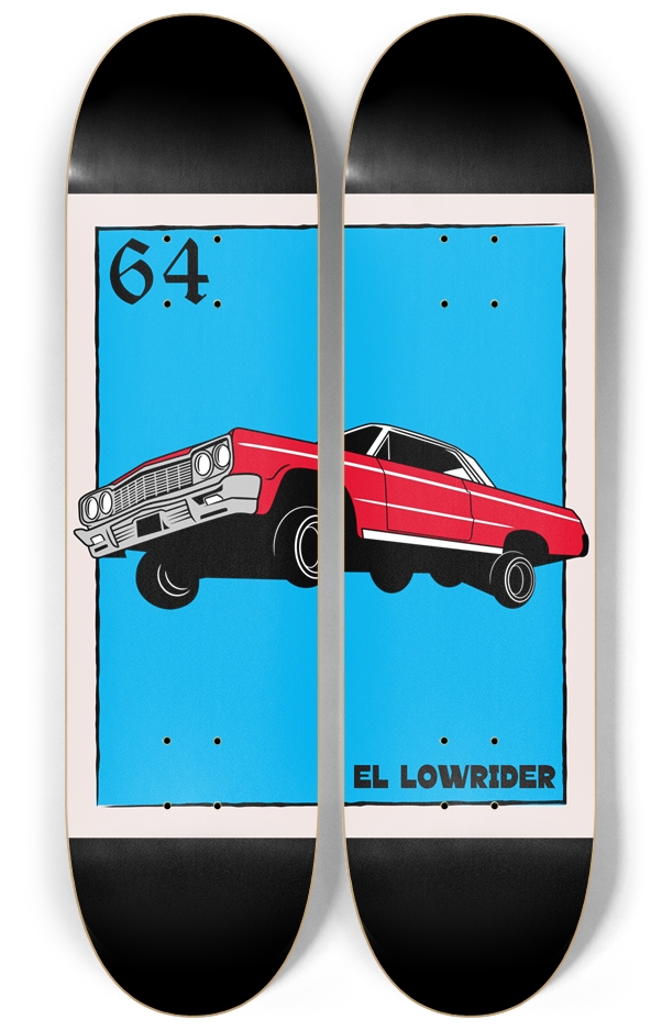 El Lowrider Mexican Loteria Wall Art Two Deck 64 2 Deck Wall Series