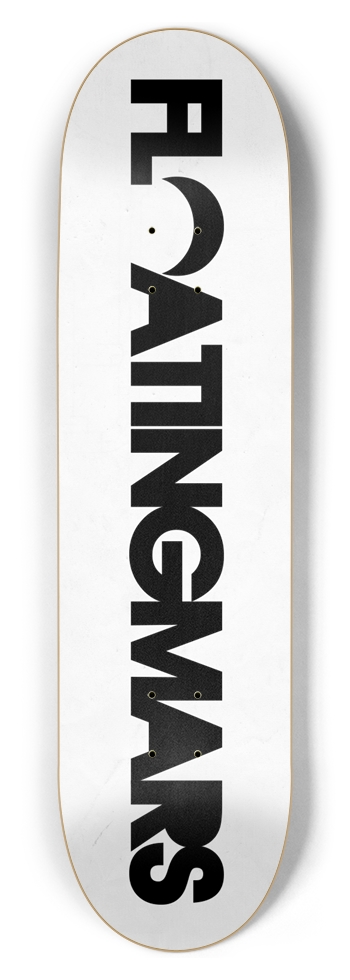 FLOATINGMARS Blk Logotype Standard D3S1 8-1/2 Skateboard Deck