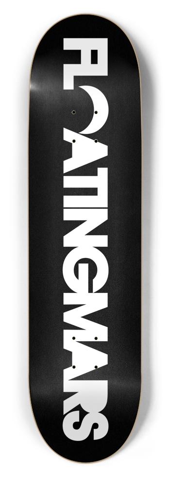 FLOATINGMARS Wht Logotype Standard D3S1 8-1/2 Skateboard Deck