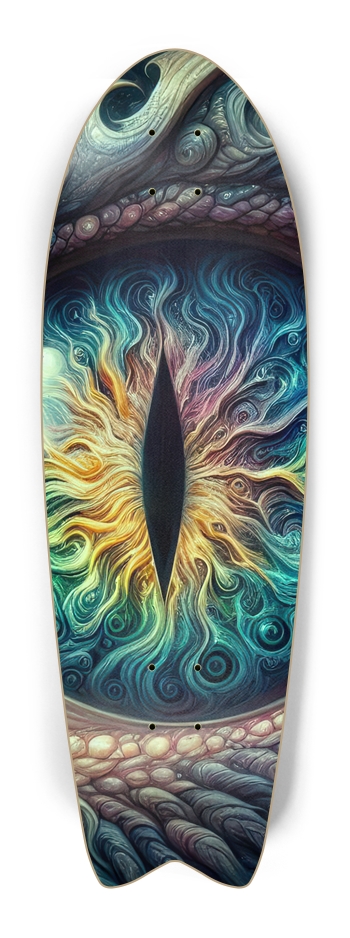Custom Skateboard - Dragon's Eye Fish Tail
