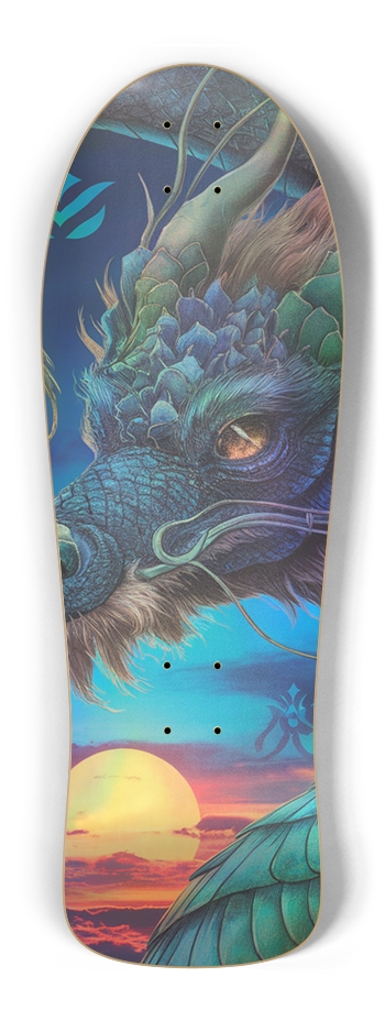 Custom Skateboard - Dragon Power Old School Shape