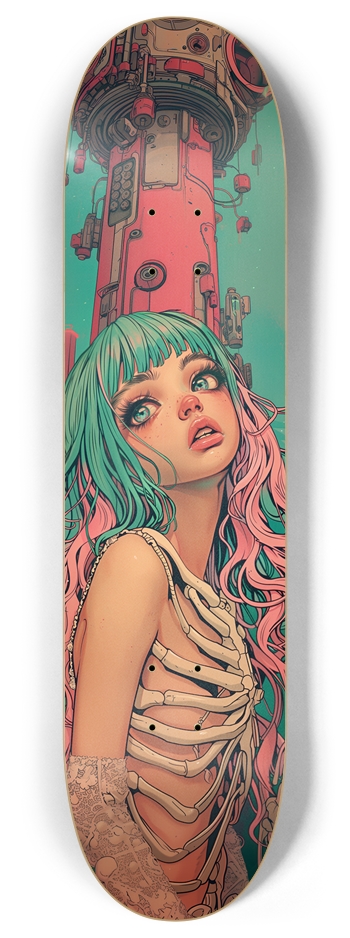 Cyberpunk skull sushi art Skateboard 8 Inch Skateboard Deck