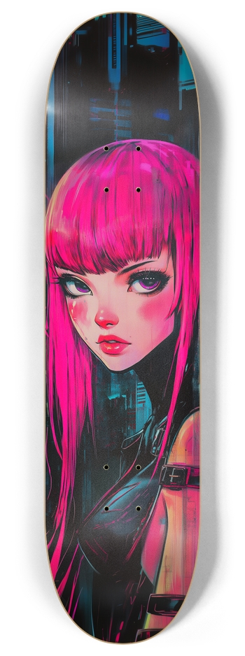 Techno girl Skateboard 8 Inch Skateboard Deck