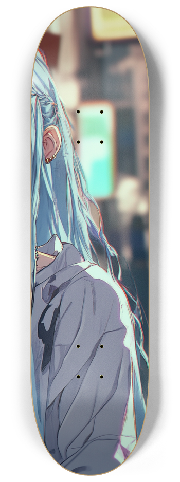 Anime girl custom Skateboard Series #3 8-1/4 Skateboard Deck