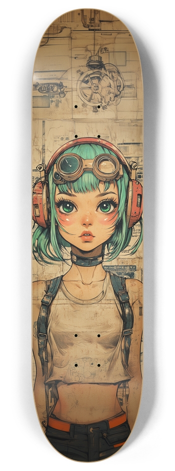 Vintage anime art Skateboard 8 Inch Skateboard Deck