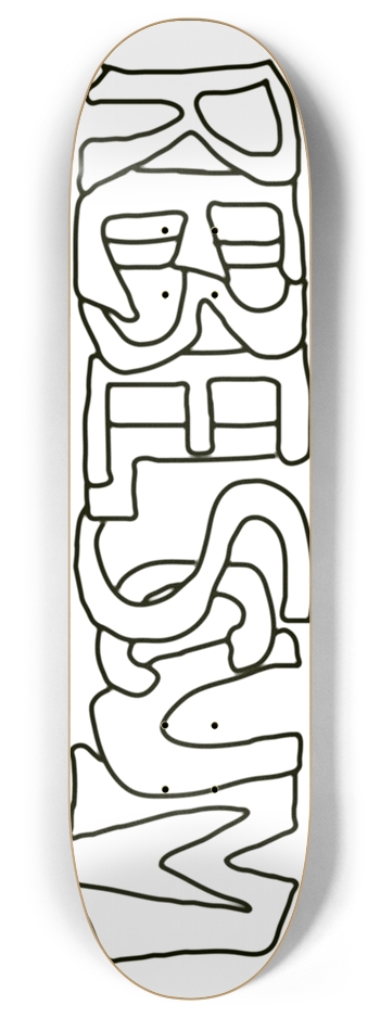 Rebel Scum B&W Logo Deck 01 8 Inch Skateboard Deck
