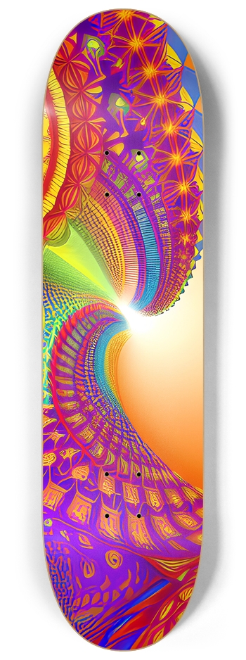 Psychedelic Spiral - Custom Skateboard 8-1/4 Skateboard Deck