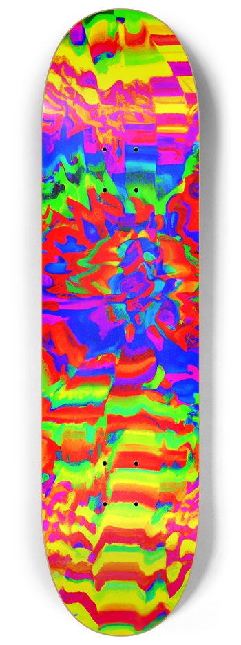 Psychedelic Colors Custom Skateboard 8-1/4 Skateboard Deck