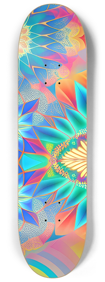 Psychedelic Abstract Pattern - Custom Skateboard 8-1/4 Skateboard Deck