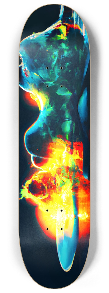 Glowing Liquid Deign - Custom Skateboard 8-1/4 Skateboard Deck