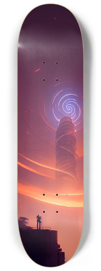 Vortex in the Sky - Custom Skateboard 8-1/4 Skateboard Deck