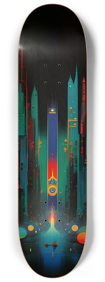 Dark Skyline - Custom Skateboard 8-1/4 Skateboard Deck
