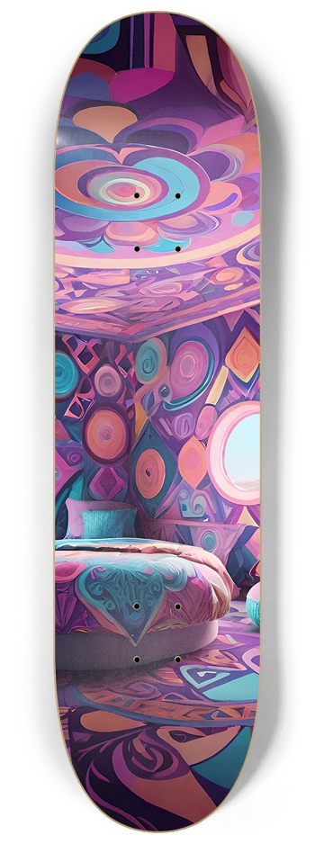 Trippy Room - Custom Skateboard 8-1/4 Skateboard Deck