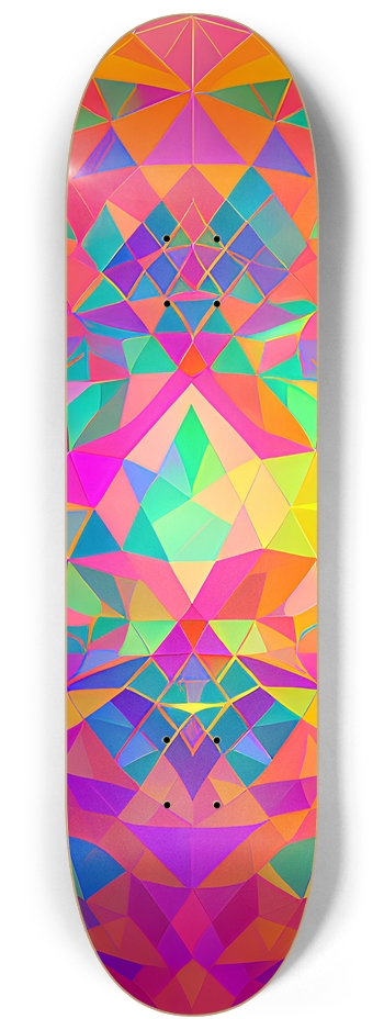 Psychedelic Abstract Pattern - Custom Skateboard 8-1/4 Skateboard Deck