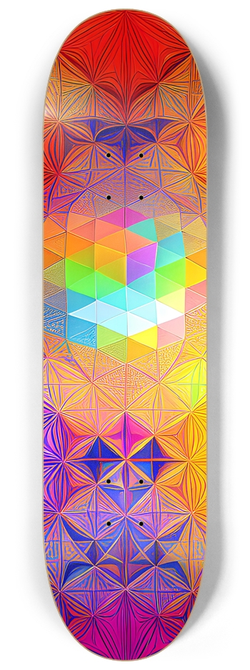 Abstract Psychedelic Pattern - Custom Skateboard 8-1/4 Skateboard Deck
