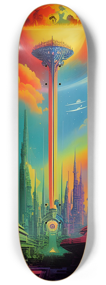 Tower of Dreams - Custom Skateboard 8-1/4 Skateboard Deck