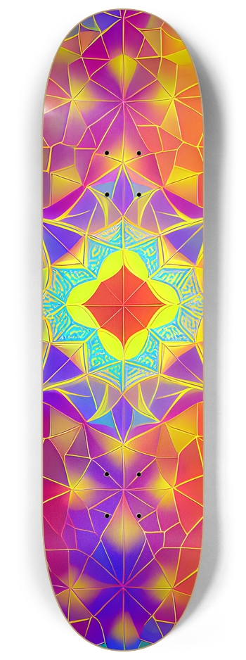 Psychedelic Lattice Custom Skateboard 8-1/4 Skateboard Deck
