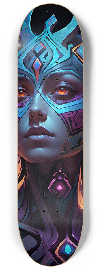 Cyberpunk Girl - Custom Skateboard 8-1/4 Skateboard Deck