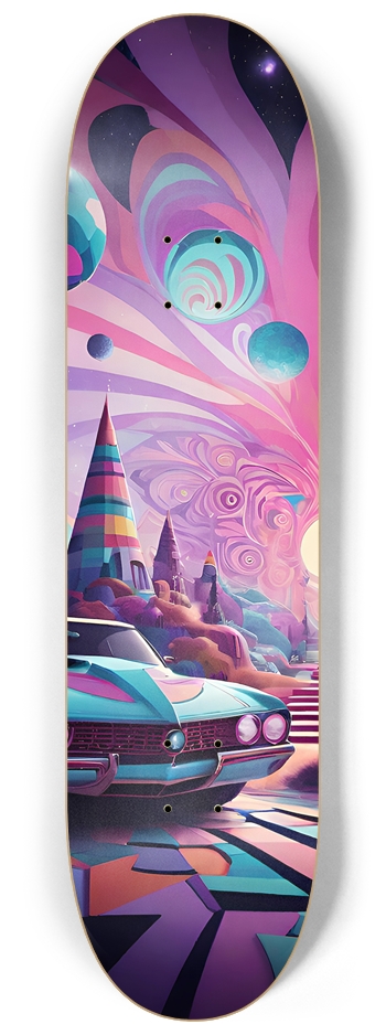 Driving Through Dreamland - Custom Skateboard 8-1/4 Skateboard Deck