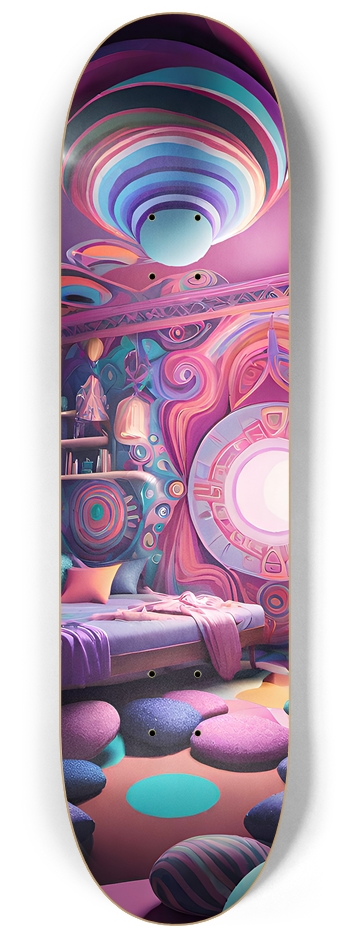 Trippy Room - Custom Skateboard 8-1/4 Skateboard Deck