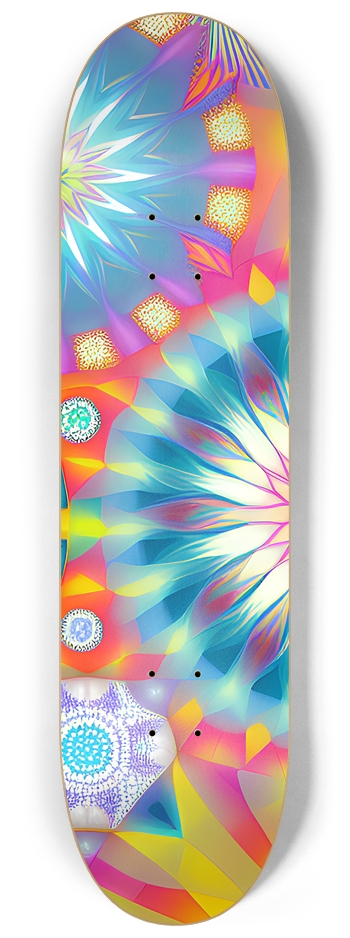 Psychedelic Abstract Pattern - Custom Skateboard 8-1/4 Skateboard Deck