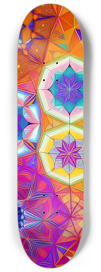Abstract Psychedelic Pattern - Custom Skateboard 8-1/4 Skateboard Deck