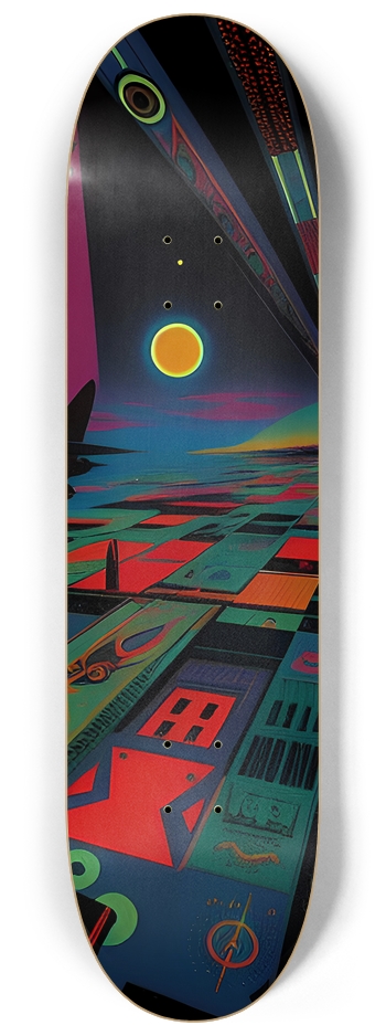 Digital Landscapes - Custom Skateboard 8-1/4 Skateboard Deck